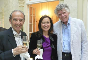 Nicolás Catena and daughter Laura with Gordon Getty